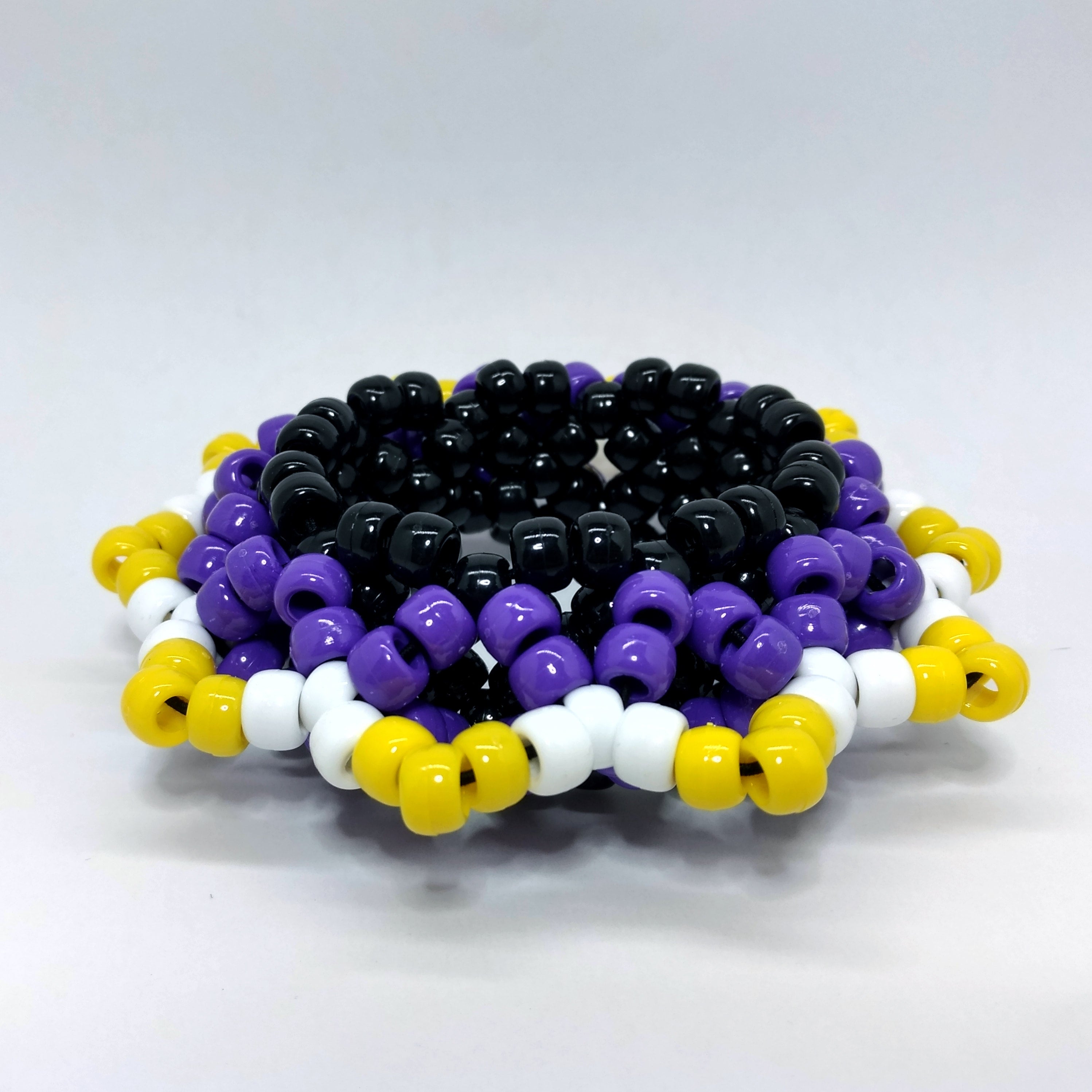 Nonbinary Pride Mandala Kandi Cuff by Candy Graffiti | Candy Graffiti