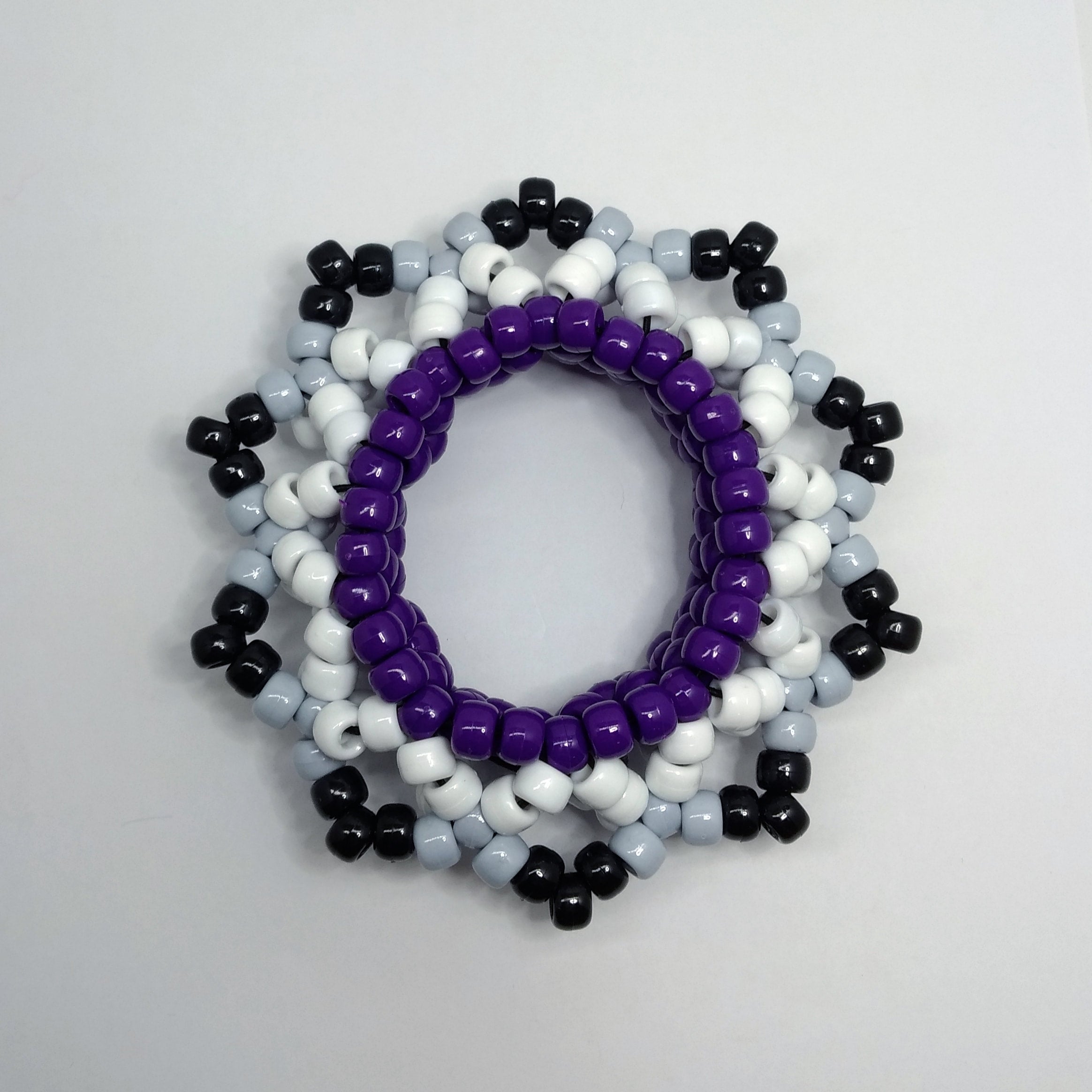 Ace Pride Mandala Kandi Cuff by Candy Graffiti | Candy Graffiti