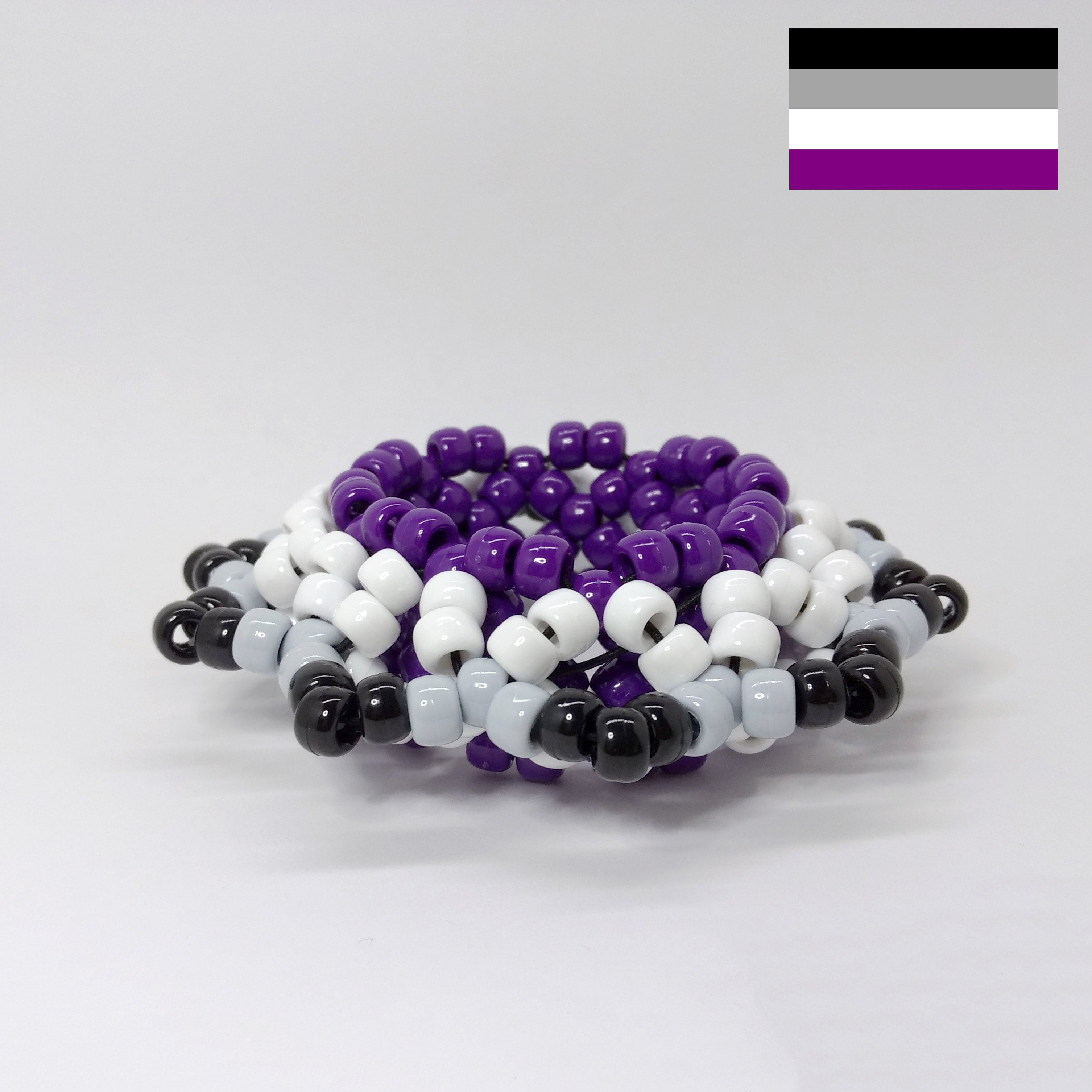 Ma Kandiさん専用 Ace Pride Mandala Kandi Cuff by Candy Graffiti | Candy Graffiti